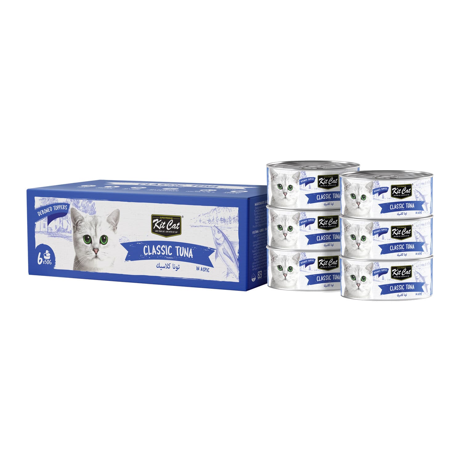 Classic-Tuna-1-1 Kit Cat Deboned Toppers 6x50g - Classic Tuna - Image 1