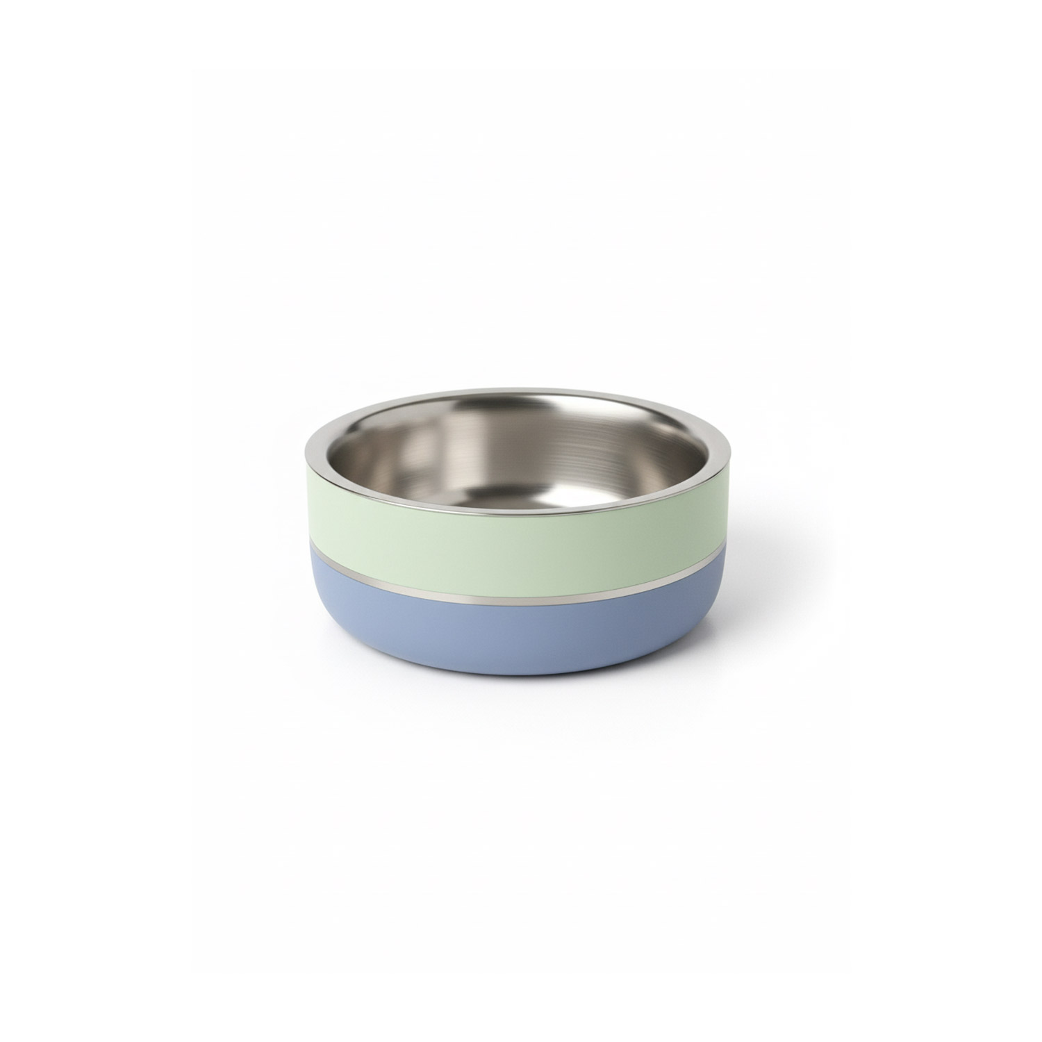 DW-3246 Saluki Stainless Steel Double Wall Dog Bowls Two Tone - 350 ML - Image 1