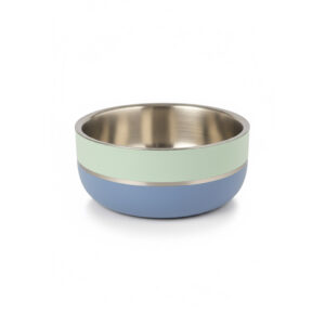 Saluki Stainless Steel Double Wall Dog Bowls Two Tone - 1200 ML