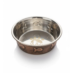 Premium Bowl Fish Embossed   Antique Copper - 470 ML