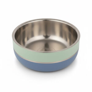 Saluki Stainless Steel Double Wall Dog Bowls Two Tone - 2340 ML