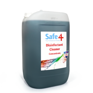 Safe4 Concentrated Disinfectant Cleaner, Apple Scent, Enhanced Formula, 25 L