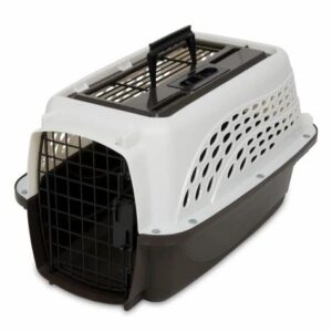 PETMATE 2 DOOR TOP LOAD KENNEL 19" UP TO 10lbs (PEARL WHITE/COFFEE GROUNDS) (IATA APPROVED)