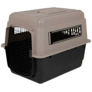 PETMATE ULTRA VARI KENNEL FASHION 28" 25-30LB ~ TAUPE & BLACK - 28" x 20.5" x 21.5" (71.1 x 52 x 54.6 cm) (IATA APPROVED)