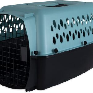 PETMATE VARI KENNEL FASHION 24" 10-20LBS ~ PEARL BLUE & BLACK - 24" x 16.7" x 14.5" (60.9 x 42.4 x 36.8 cm) (IATA APPROVED)