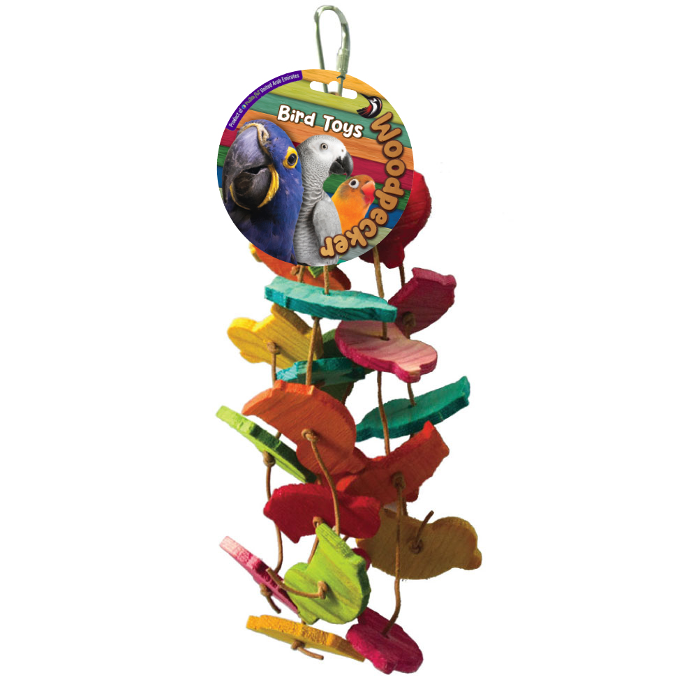 main-35.jpg Woodpecker Bird Toy Flocking Chicks 23*9 Cm - Image 1