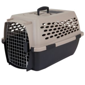 PETMATE VARI KENNEL 40" 70-90LBS ~ BLEACHED LINEN & BLACK - 40" x 27" x 30" (101.6 x 68.5 x 76.2 cm) (IATA APPROVED)