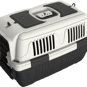 Nutrapet Dog Cat Carrier Box Closed Top Dark Grey L63Cms X W41Cms X H40 Cms
