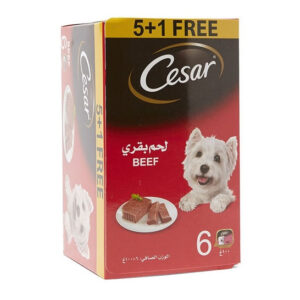 Cesar Beef 5+1 FREE Promo Pack Wet Dog Food - 6X100G
