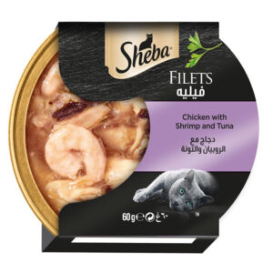 Sheba Filets Chicken Shrimp Tuna Wet Cat Food - 60G
