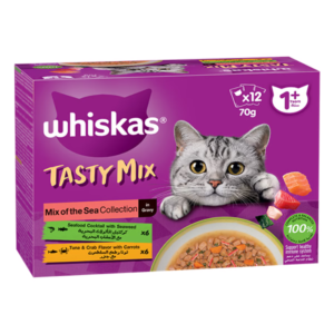 Whiskas Tasty Mix Sea Collection Wet Cat Food - 12x70G