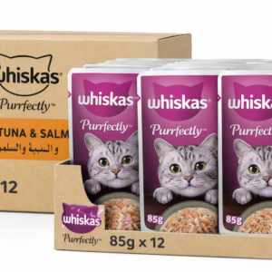 Whiskas Purrfectly Chicken Tuna & Salmon Wet Cat Food - 12X85G