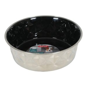 Diamonds Stainless Non-Slip Dog Bowls Black, 1.8 L
