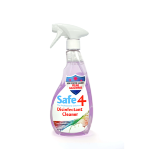 Safe4 Disinfectant Pre-Diluted Spray 1:10 Dilution, Lavender Scent, Enhanced Formula, 500 ml
