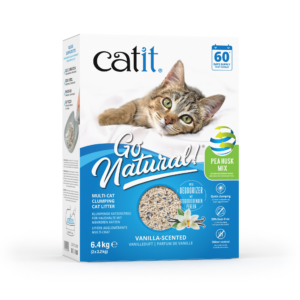 Catit Go Natural! Multi-Cat Clumping Cat Litter with Deodorizer, 2 x 3.2 kg (6.4 kg)