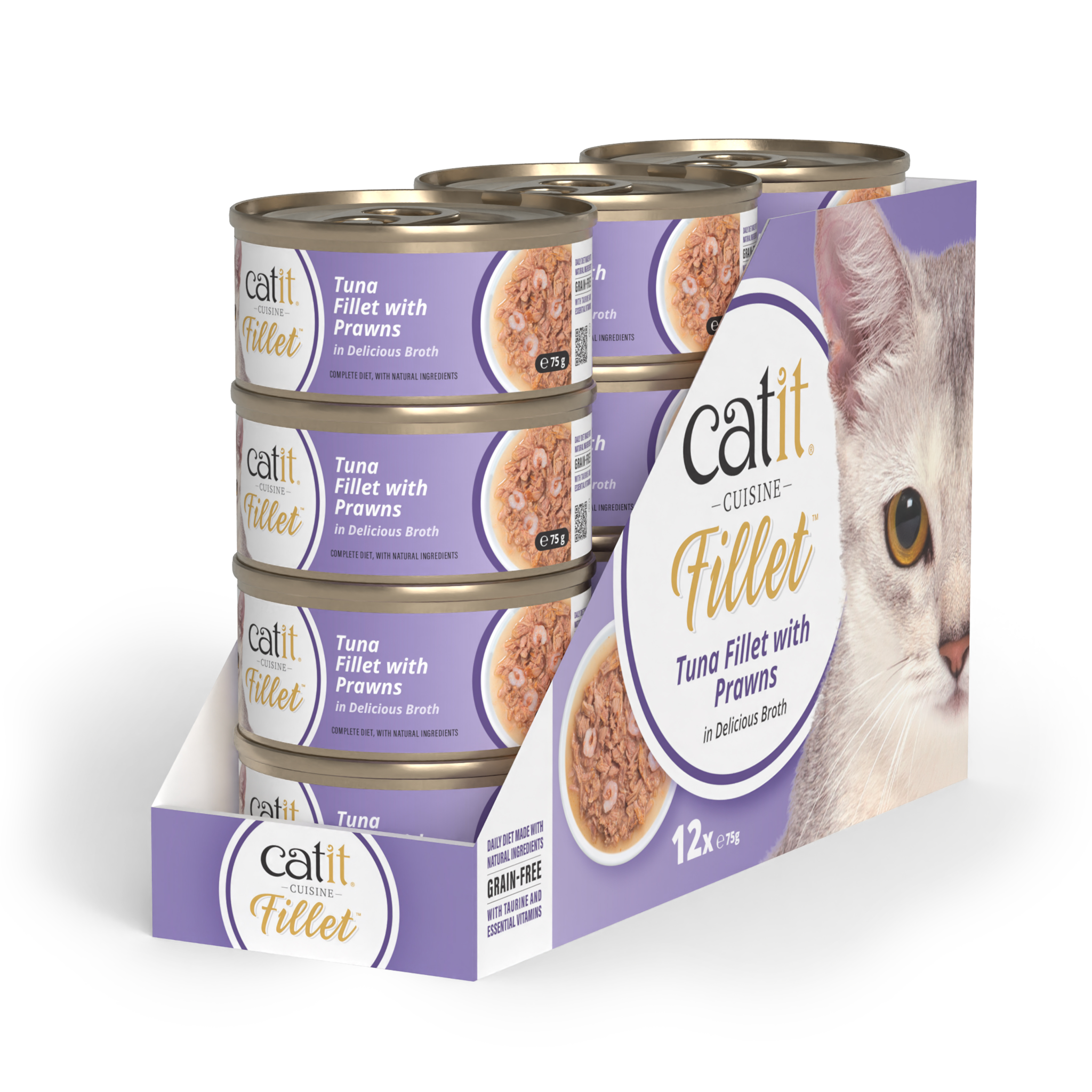 49500.png Catit Cuisine Tuna Fillet with Prawns, 12 x 75 g - Image 1