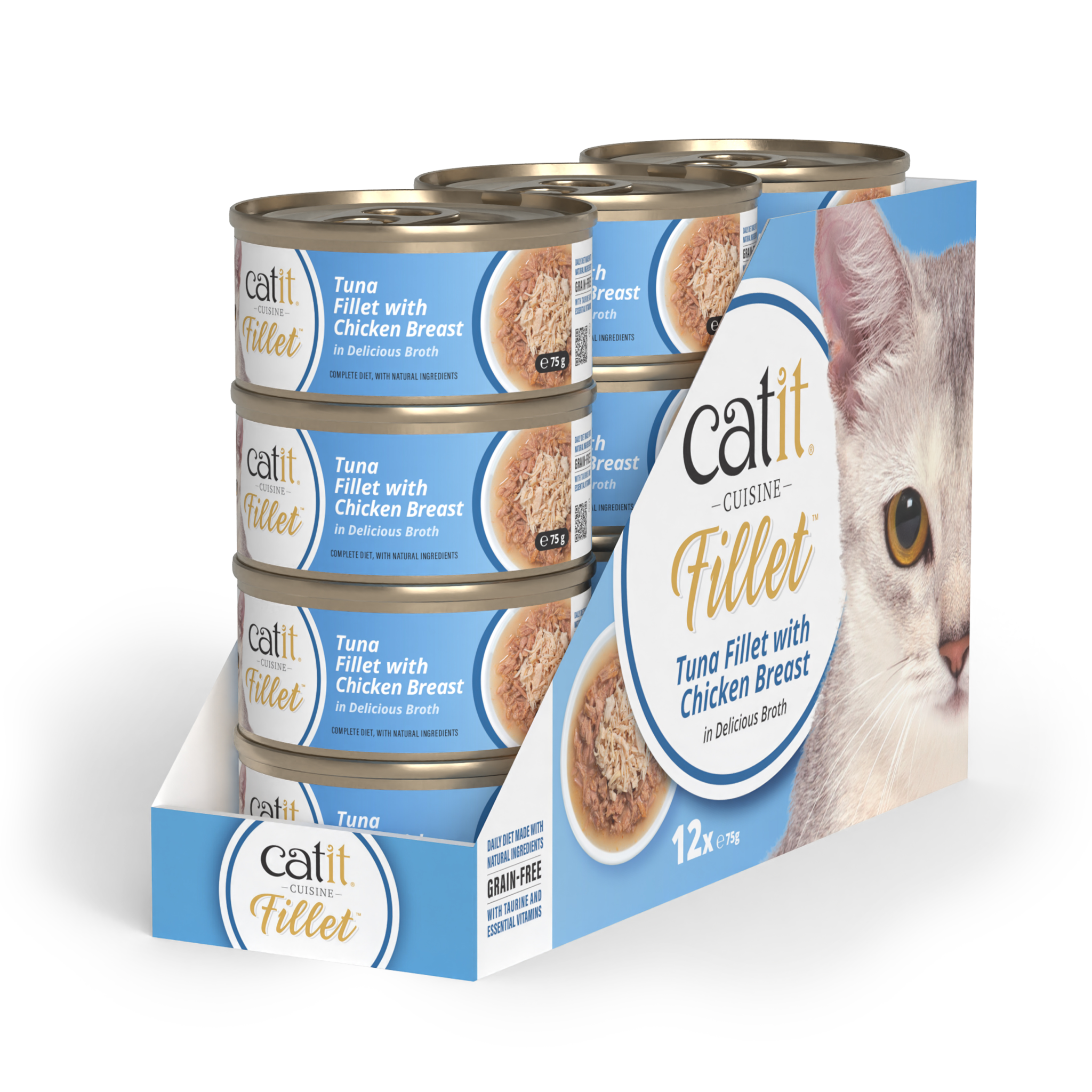 49505.png Catit Cuisine Tuna Fillet with Chicken, 12 x 75 g - Image 1