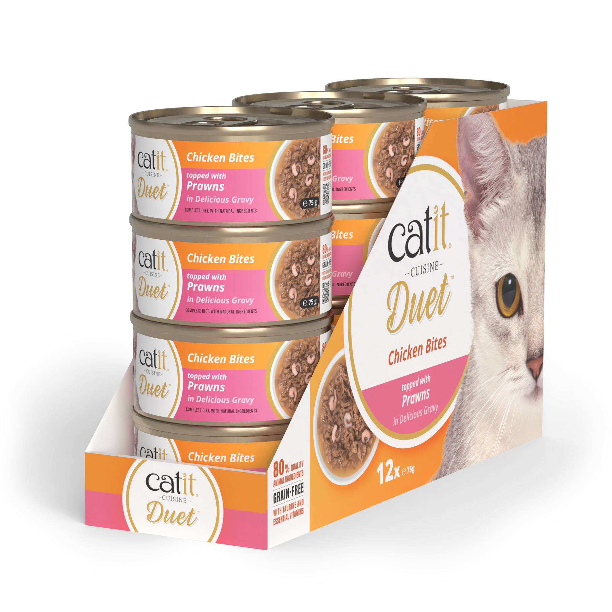 49508.png Catit Cuisine Duet, Chicken with Prawns, 12 x 75 g - Image 1