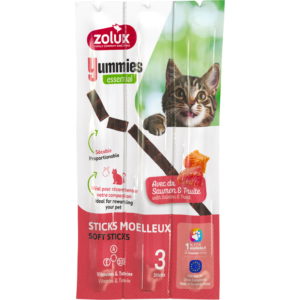 Zolux Yummies Cat Salmon Trout 3/pk