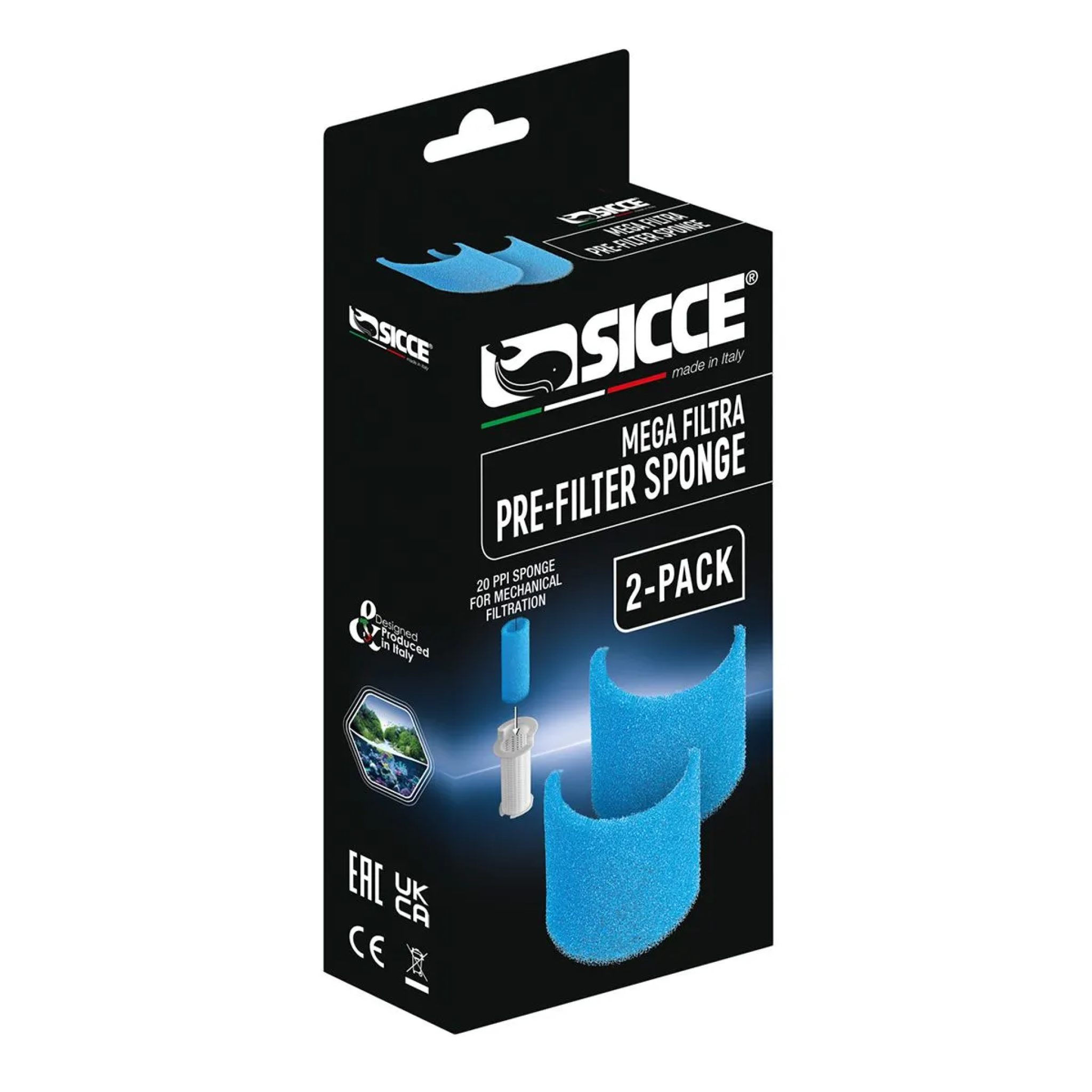 673477.png Mega Filtra Replacement Pre-Filter Sponges 2/pk - Image 1