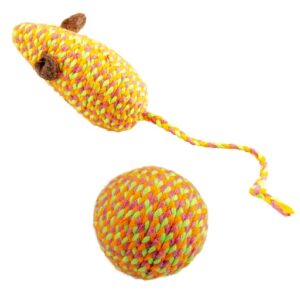 Duvo+ Jolly  Mouse & Ball Orange - Cat Toy 17.5x3.5x4.5cm