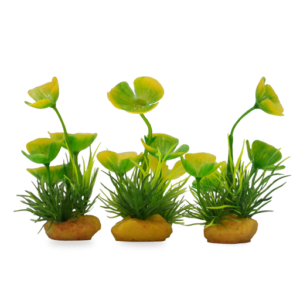 Yusee Aquarium Decorations - Artificial Plant 70611C-3 [Height:3"]