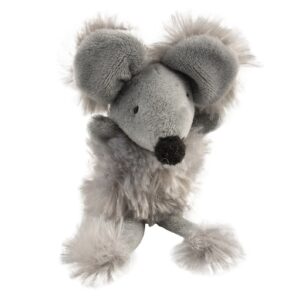 Duvo+ Cushy Big Ear Mouse Grey – Cat Toy 13.5x8.5x6cm (Catnip Inside)