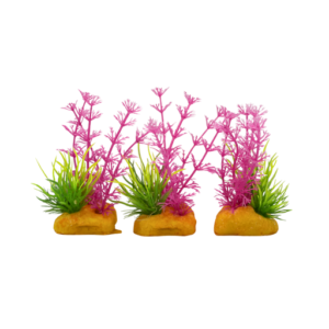 Yusee Aquarium Decorations - Artificial Plant 70602C-4 [Height:4"]