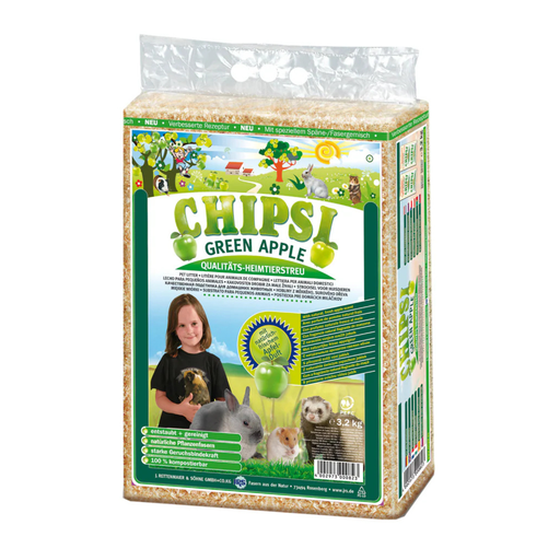 AL-152.png JRS Chipsi Classic Woodchips-3.2kg (60L)-Green Apple - Image 1