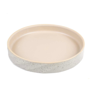 Duvo Feeding Plate-Stone-Wavy dune 260ml – 14.5x14.5x3cm – Grey-green