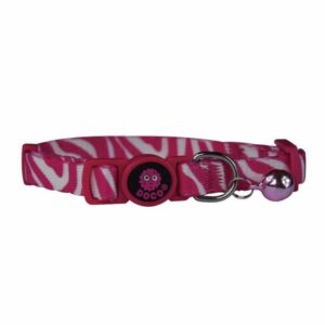 DOCOLOCO Cat Collar Pattern Printed (DCAT002)[Texture - Pink Zebra]