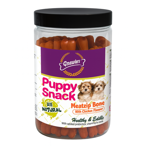 AL-289.png Gnawlers Meat Zip Bone Puppy Snack-Chicken 180g - Image 1
