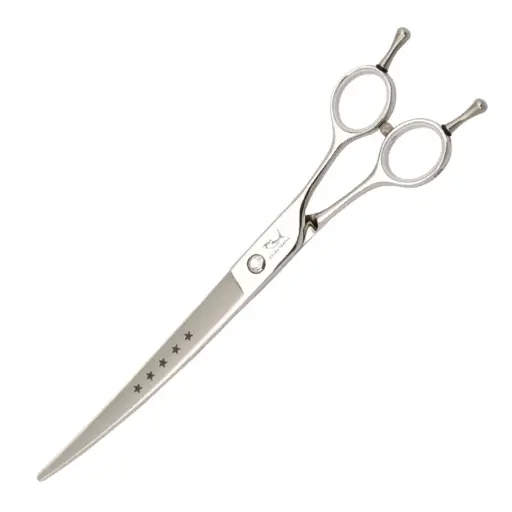 AL-4.webp Shernbao High Quality Shark Teeth 5 Star Series Scissor 7.5", Curved - Image 1