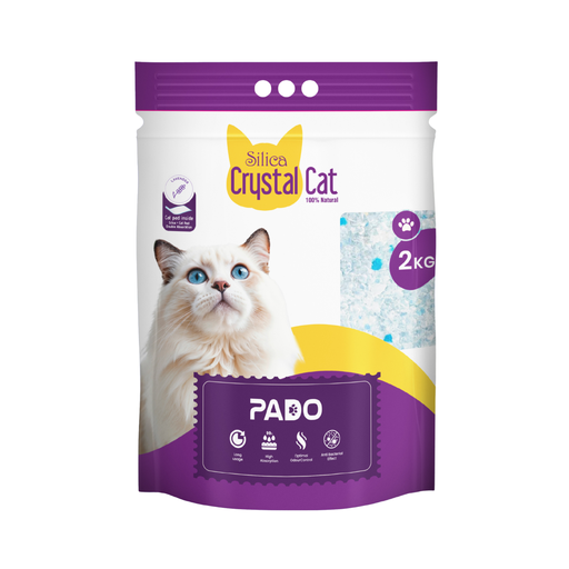 AL-41.png Pado Silica Crystal Cat Litter 2kg With Pad Inside -Lavender - Image 1