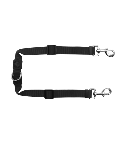 AL-502.png DOCOSignature Coupler Nylon Dog Leash – Adjustable Length (DCSX2) – Grey, L - Image 1