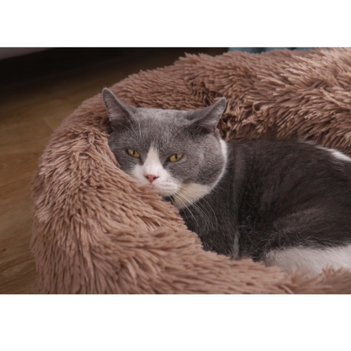 AL-591.png Pado Pet Fluffy Donut Cushion – Brown – L, 60 x 20cm - Image 1