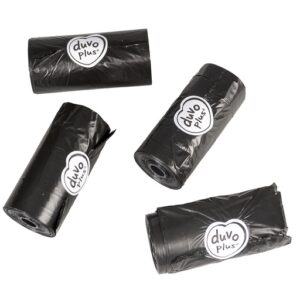 Duvo+ Classic Poo Bag Black 8 x 20pcs [Count - 8]