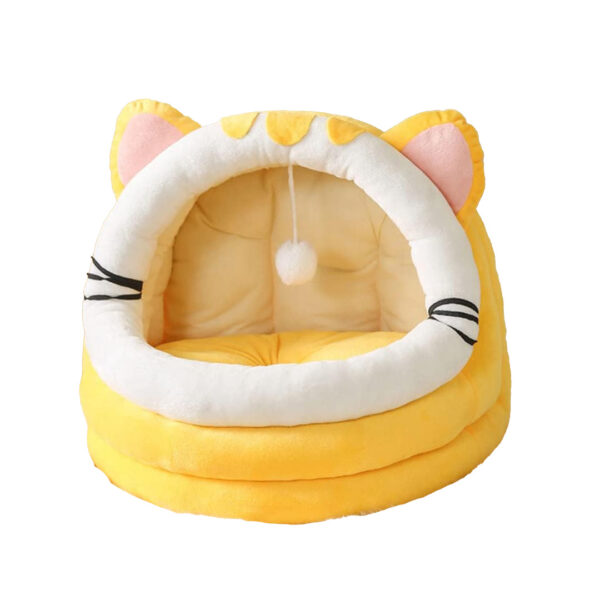Grizzly Kitty Cat Crib Orange Arctic fleece Orange Cat Bed - Large - 50 x 50cm
