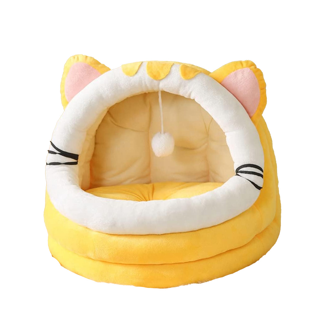 0.1.jpg Grizzly Kitty Cat Crib Orange Arctic fleece Orange Cat Bed - Large - 50 x 50cm - Image 1