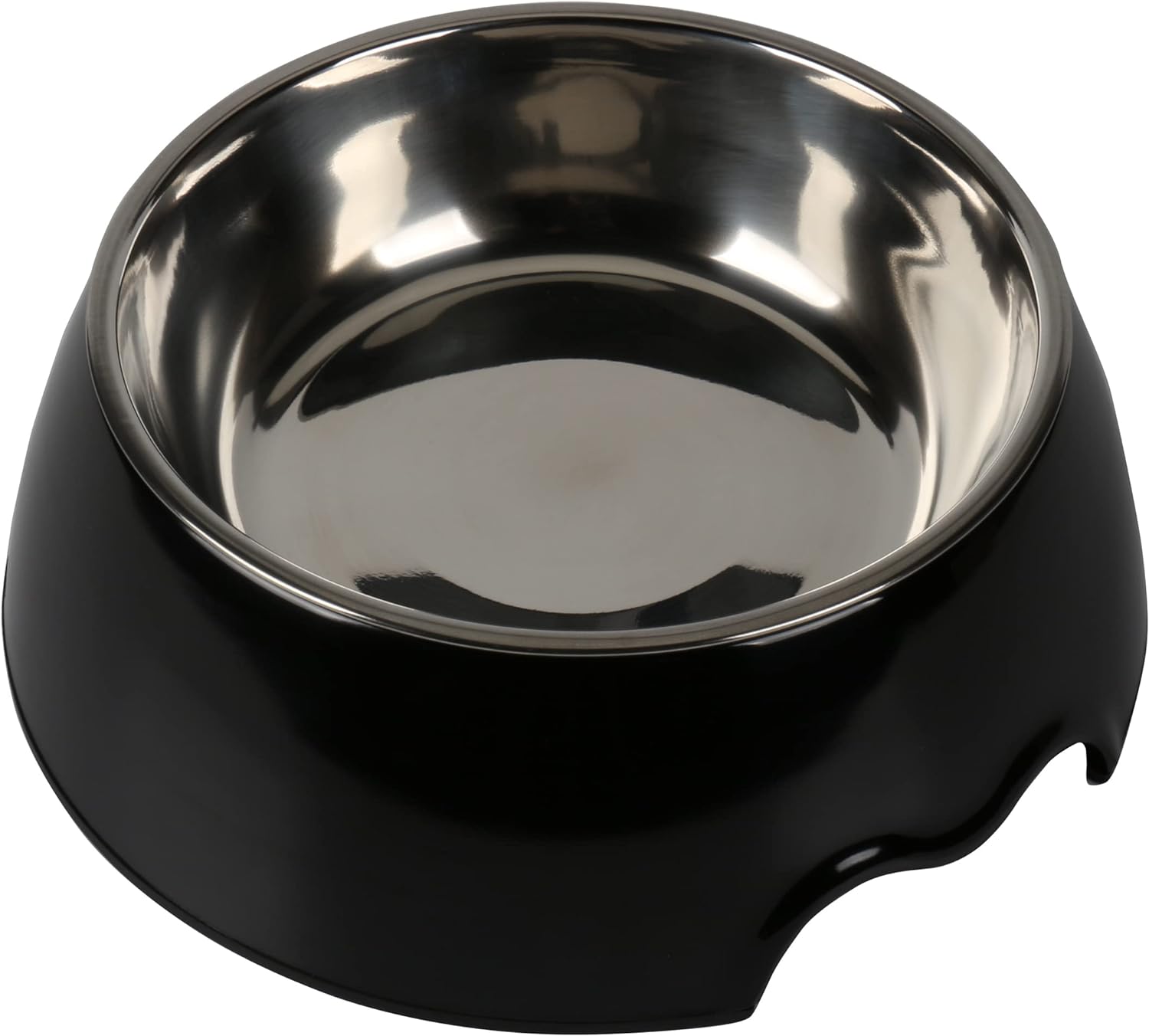 114005blk.jpg Nutrapet Melamine Round Bowl Black XL:27 *9Cms 1400/ml47.2oz - Image 1