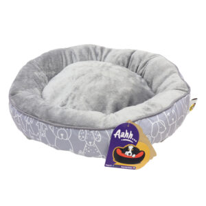 Aahha Snuggly L46 X w36 X h42Cms Flannel Grey Doggies Love