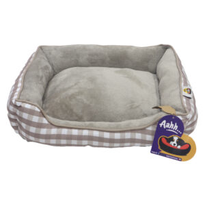 Aahha Squarey L46 X w36 X h42Cms Flannel Beige Checkered