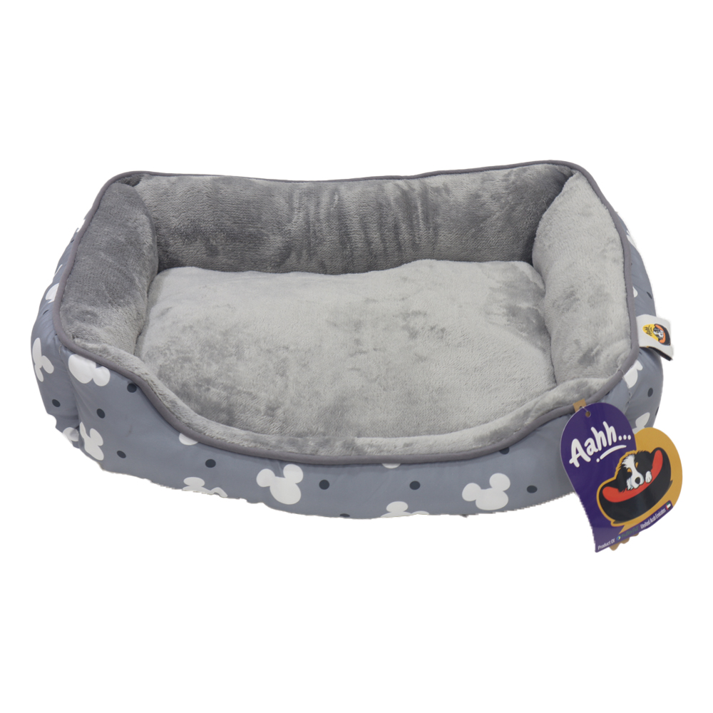 13048-.jpg Aahha Squarey L46 X w36 X h42Cms Flannel Grey Mr Mickey - Image 1