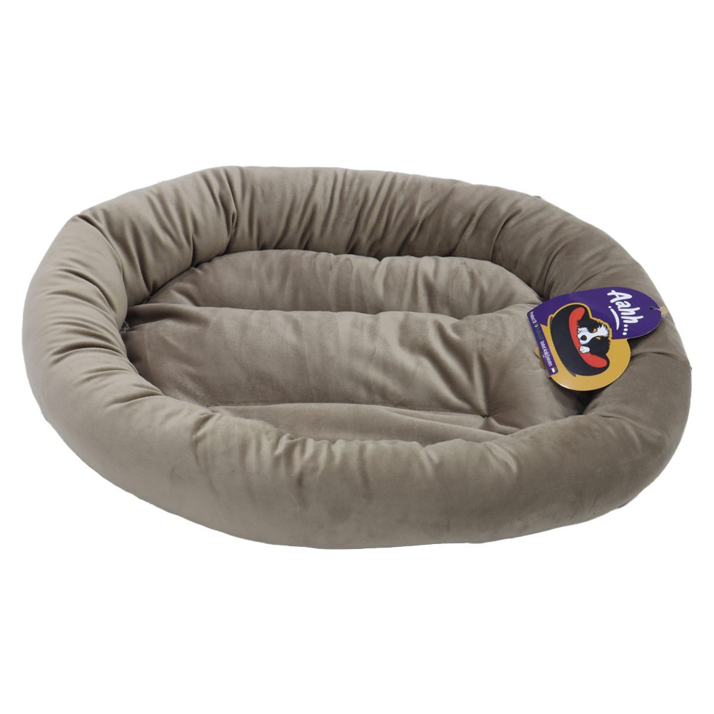 13208-.jpg Aahha Velvety L46 X w42 X h42 Microplush 6 Taupe - Image 1