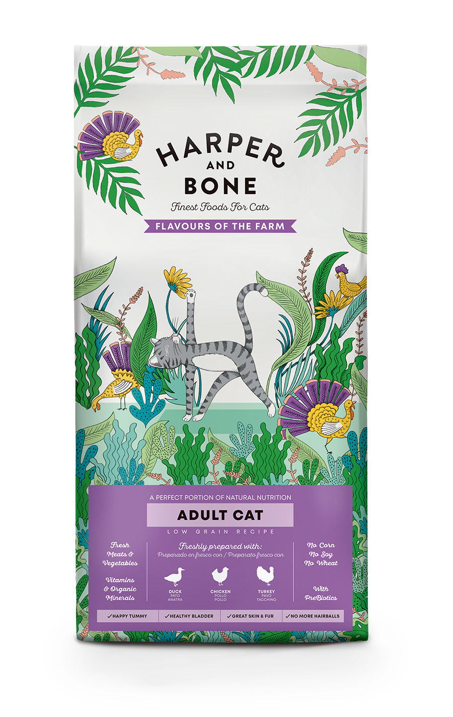 17020435582116469991.png Harper and Bone Cat Adult Flavours of the Farm 2kg - Image 1
