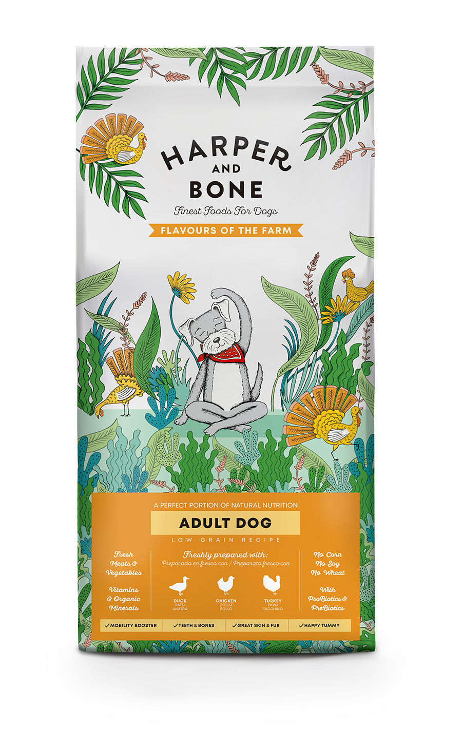 1702043563922406211.jpg Harper and Bone Adult Dog Medium/Large Flavours of the Farm 2kg - Image 1