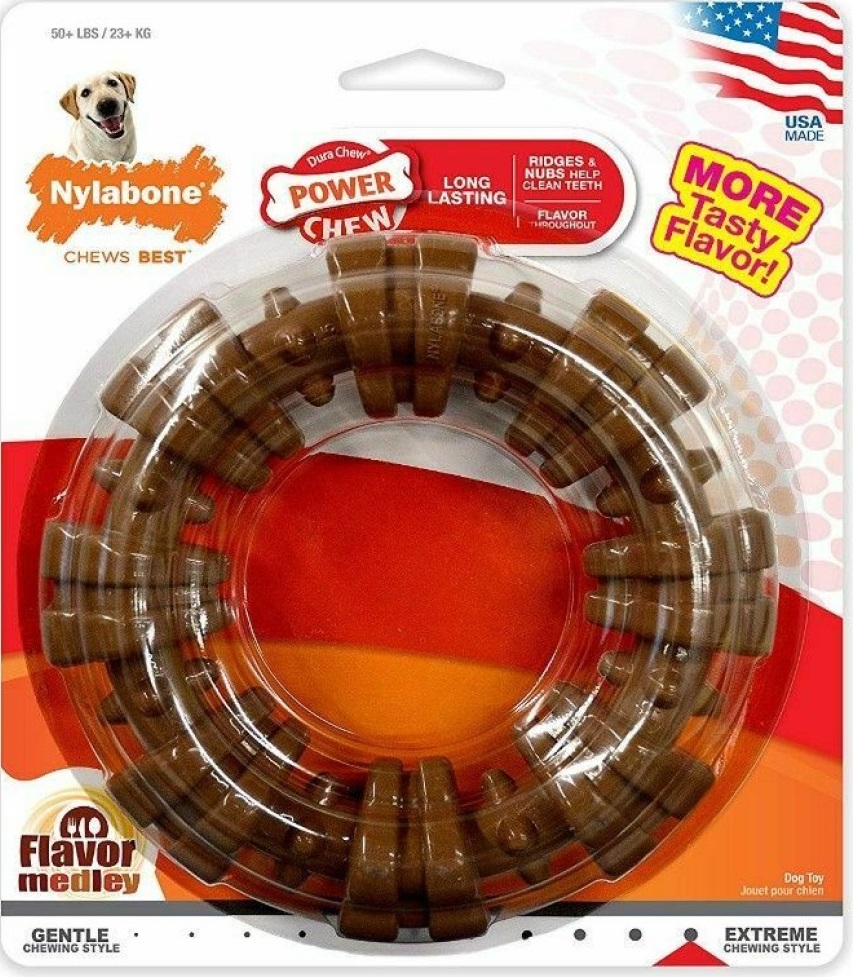 17023859231128077275.jpg Nylabone Power Chew Textured Ring Regular - Image 1