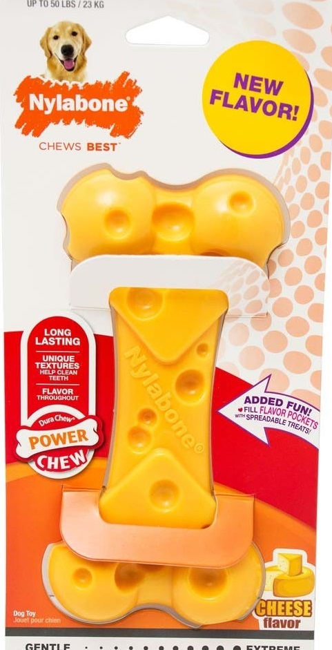 17023859491543728941.jpg Nylabone Dura Chew Cheese Bone Large - Image 1