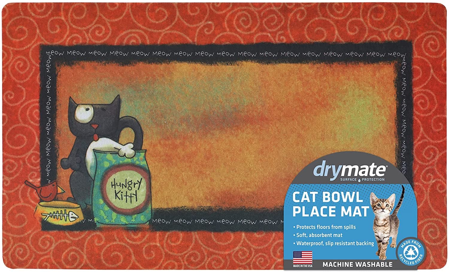 1709291894583386436.jpg Dry Mate Cat Place Mat Good Kitty 12X20 In - Image 1