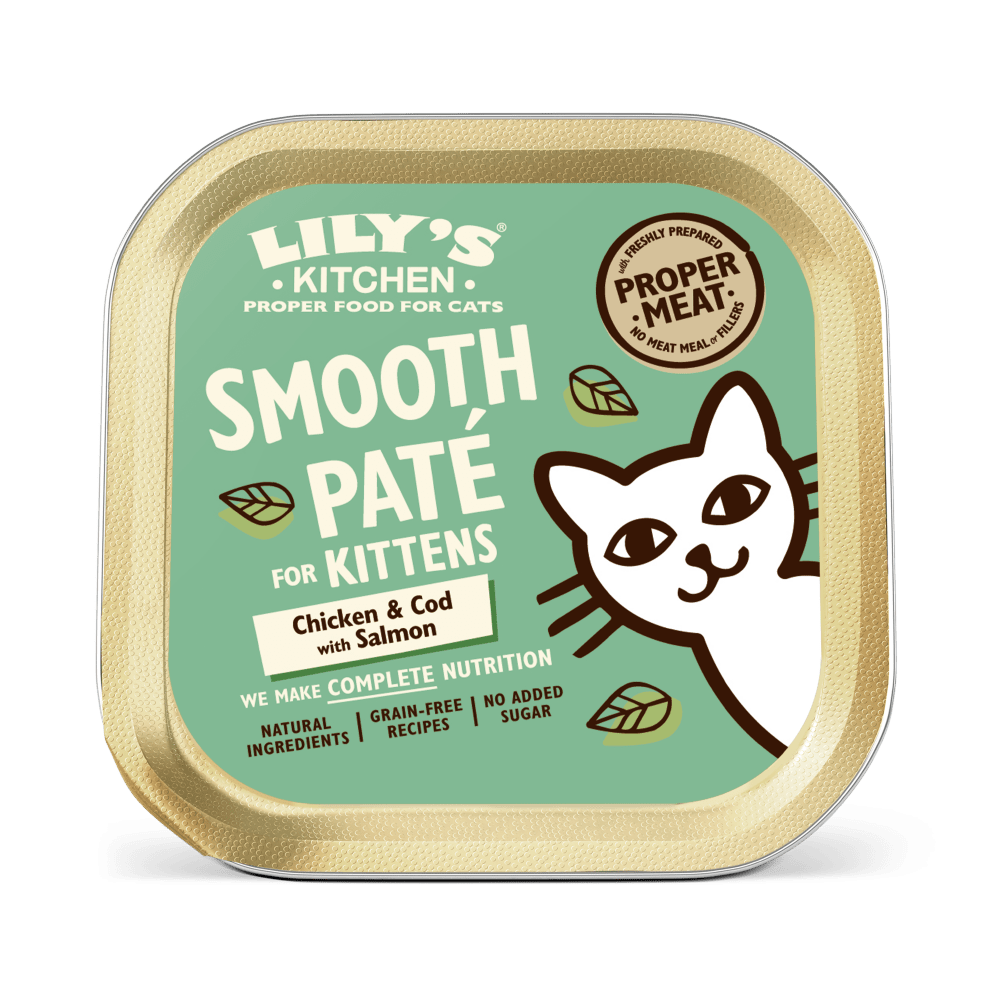 17146321651081582815.png Lily's Kitchen Chicken Cod & Salmon Paté Kitten Wet Food (85g) - Image 1